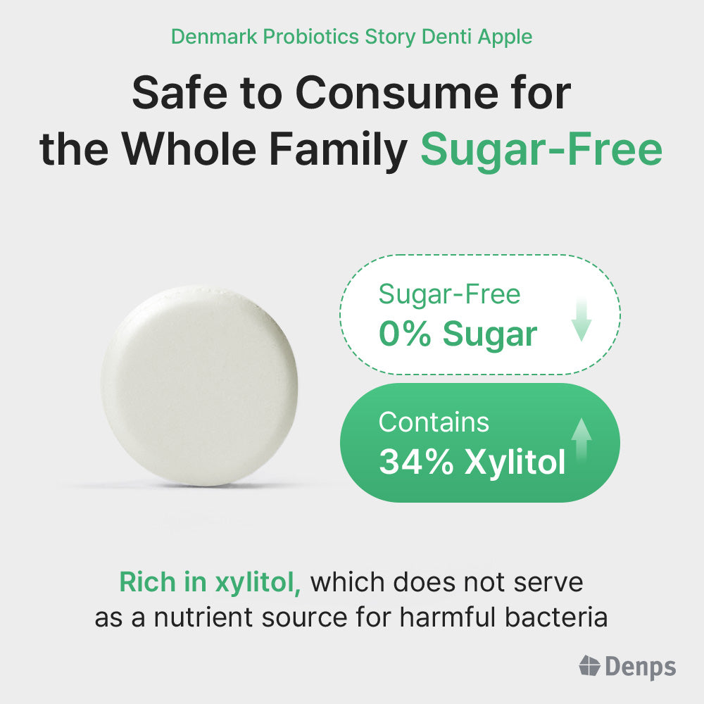 Denmark Probiotics Story Denti Apple, 150 Chewable Tablets