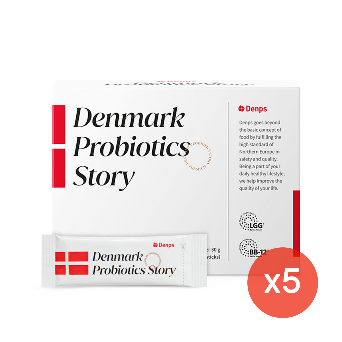 Denmark Probiotics Story 3 Billion CFU LGG® & BB-12® Strains, 150 Sachets