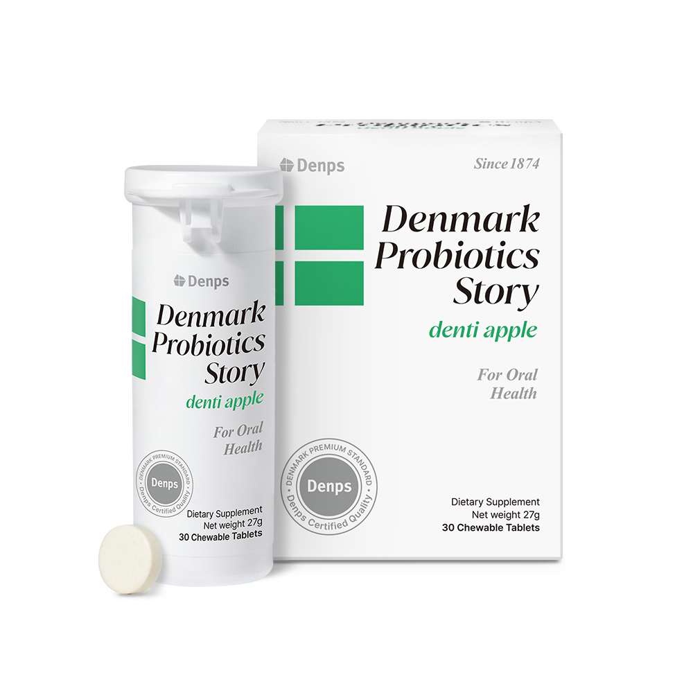 Denmark Probiotics Story Denti Apple, 30 Chewable Tablets