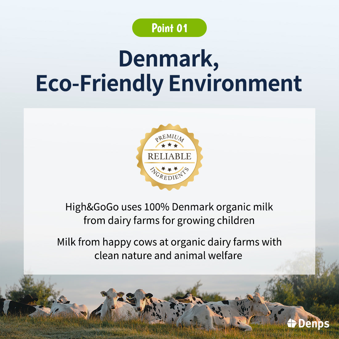 High & Gogo™ Denmark Organic Milk Powder, 15 Sachet