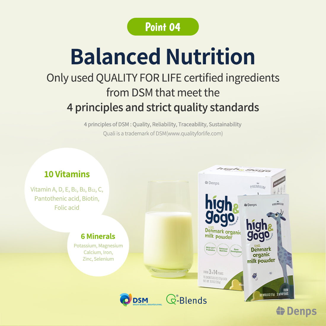 High & Gogo™ Denmark Organic Milk Powder, 15 Sachet