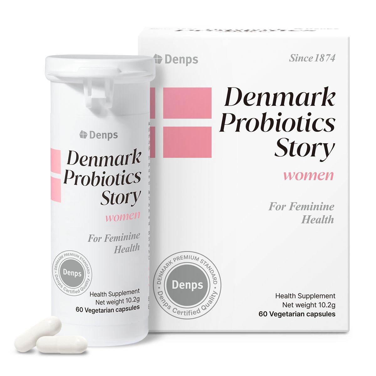 Denmark Probiotics Story Women, 1 Billion CFU UREX® Strains, 60 Capsules (2 Months)