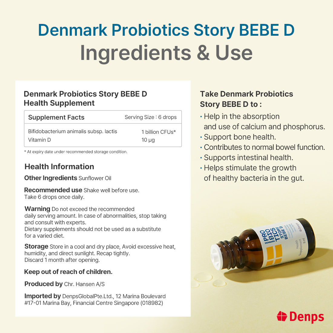 Denps Denmark Probiotics Story BEBE D