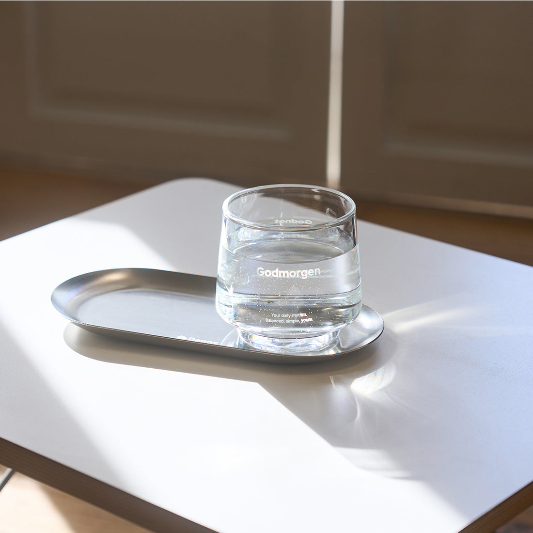 Denps Daily Routine - Premium Glass &amp; Tray Set