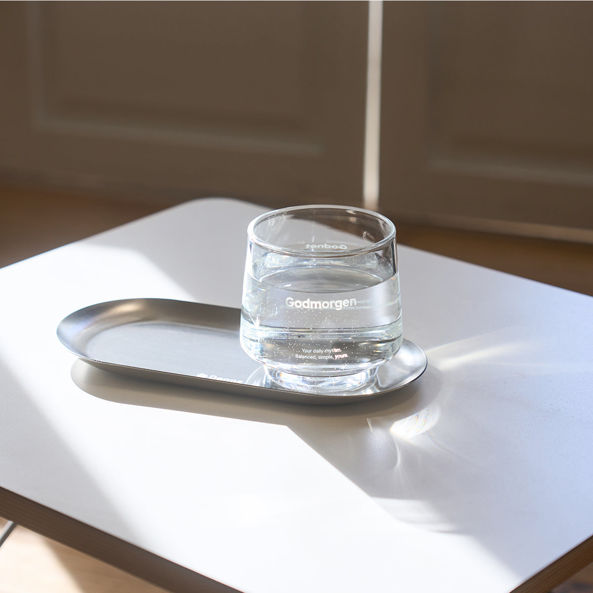 Denps Daily Routine - Premium Glass &amp; Tray Set