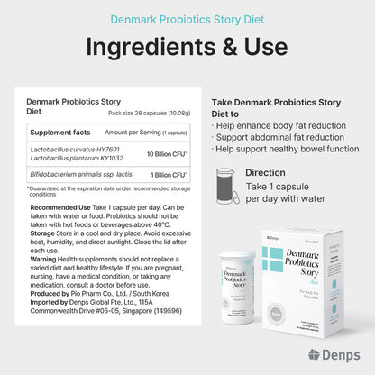 Denmark Probiotics Story Diet, 28 Capsules