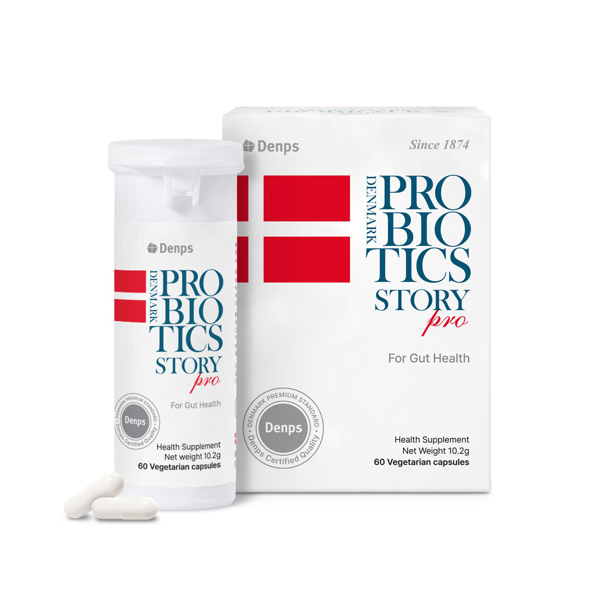 Denmark Probiotics Story Pro, 10 Billion CFU BB-12® Strains, 60 Capsules (2 Months)