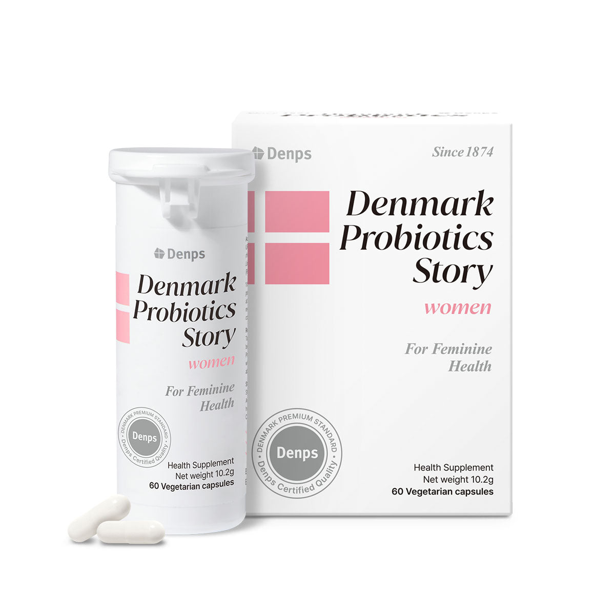 Denmark Probiotics Story Women, 1 Billion CFU UREX® Strains, 60 Capsules (2 Months)
