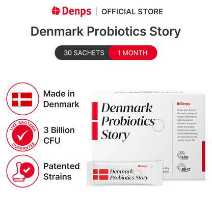 Denps Denmark Probiotics Story 3 Billion CFU LGG® & BB-12® strain from Chr.Hansen Powder
