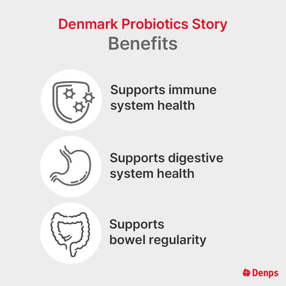 Denps Denmark Probiotics Story 3 Billion CFU LGG® & BB-12® strain from Chr.Hansen Powder
