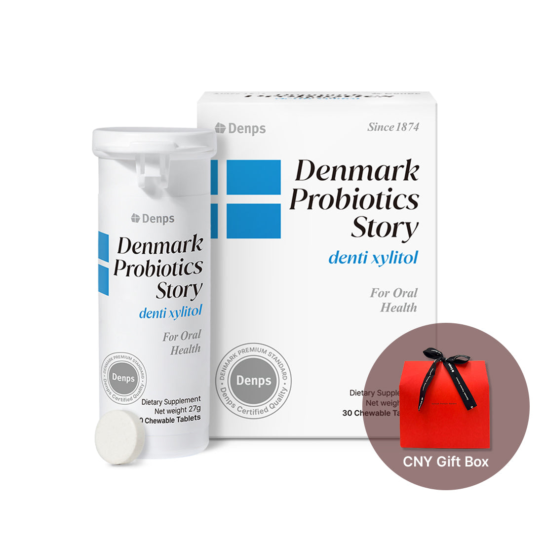 2026 Lunar New Year] Denmark Probiotic Story Denti Xylitol, 30