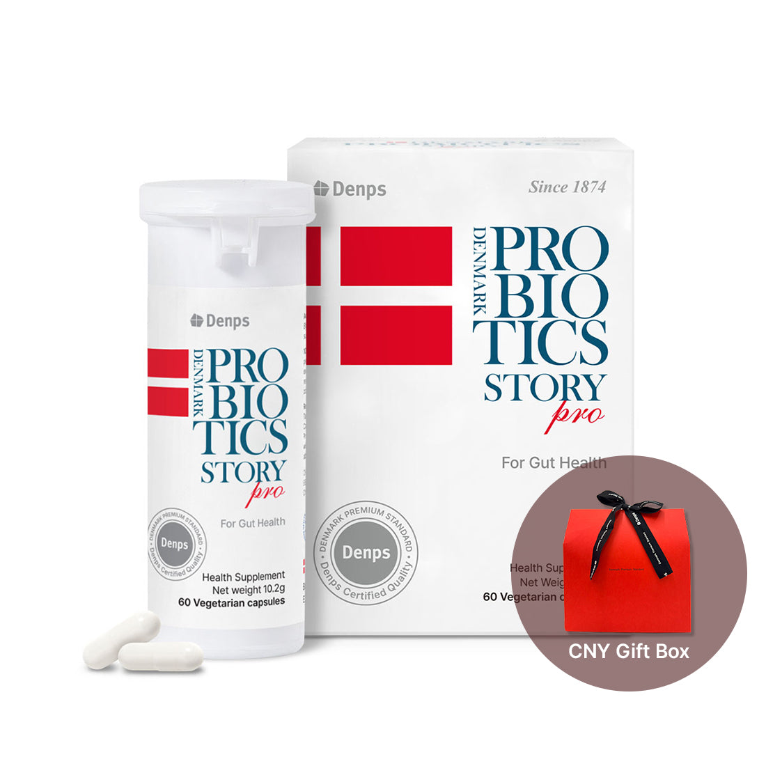 [2026 Lunar New Year] Denmark Probiotics Story Pro, 10 Billion CFU BB-12® Strains, 60 Capsules (2 Months)