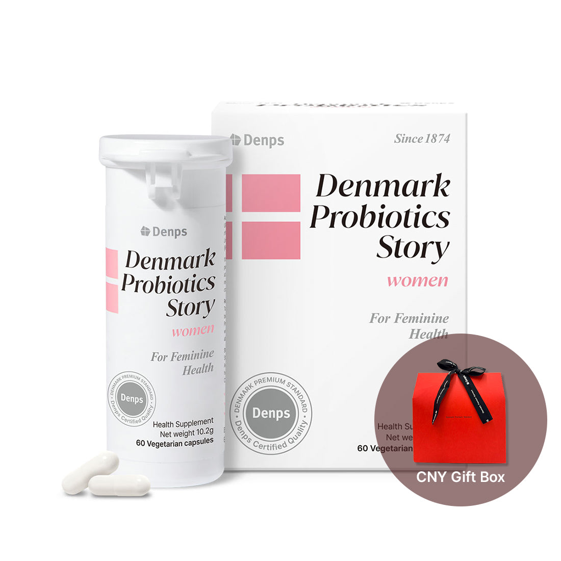 [2026 Lunar New Year] Denmark Probiotics Story Women, 1 Billion CFU UREX® Strains, 60 Capsules (2 Months)