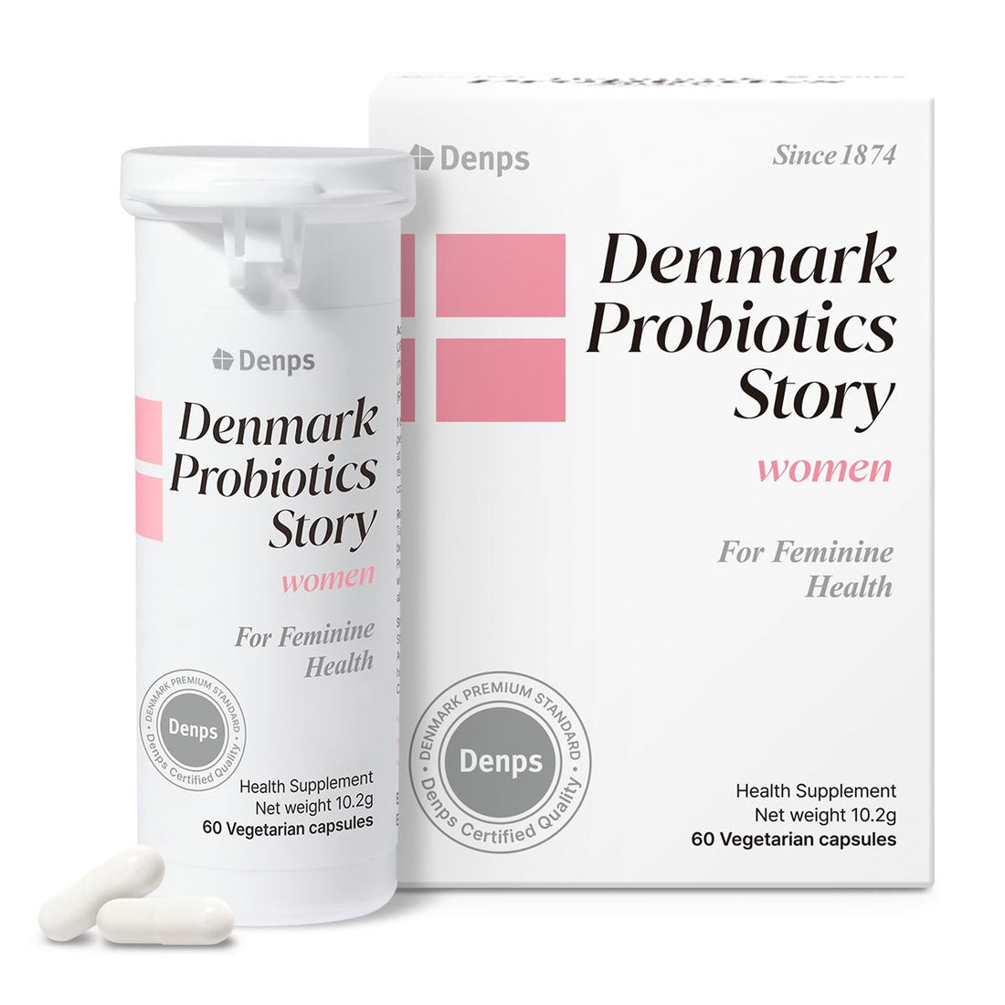 Denmark Probiotics Story Women, 1 Billion CFU UREX® Strains, 60 Capsules (2 Months)