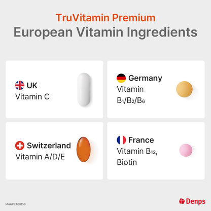 Denps TruVitamin Premium Immune, Energy, Healthy Hair & Skin and Antioxidant Multivitamin