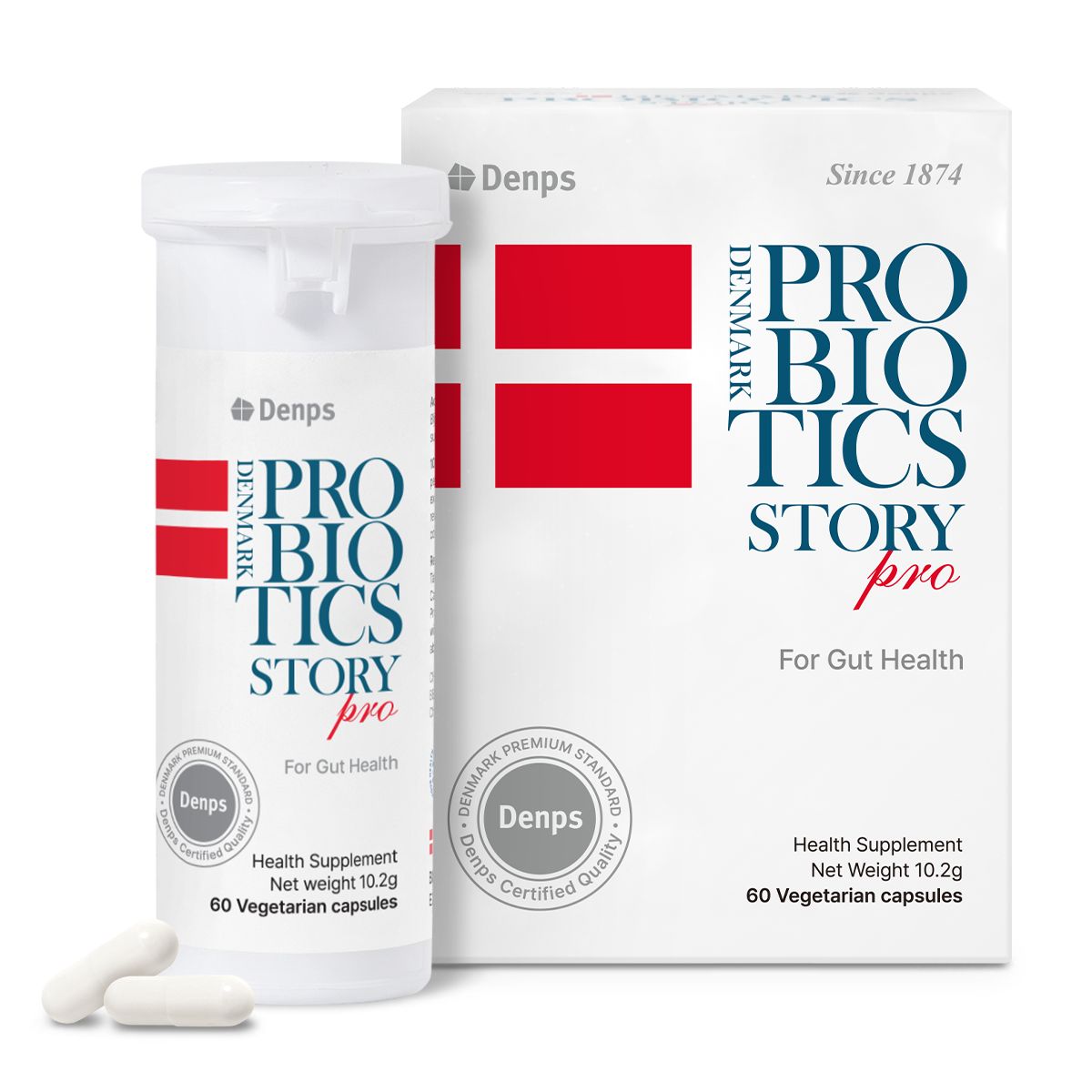 Denmark Probiotics Story Pro, 10 Billion CFU BB-12® Strains, 60 Capsules (2 Months)
